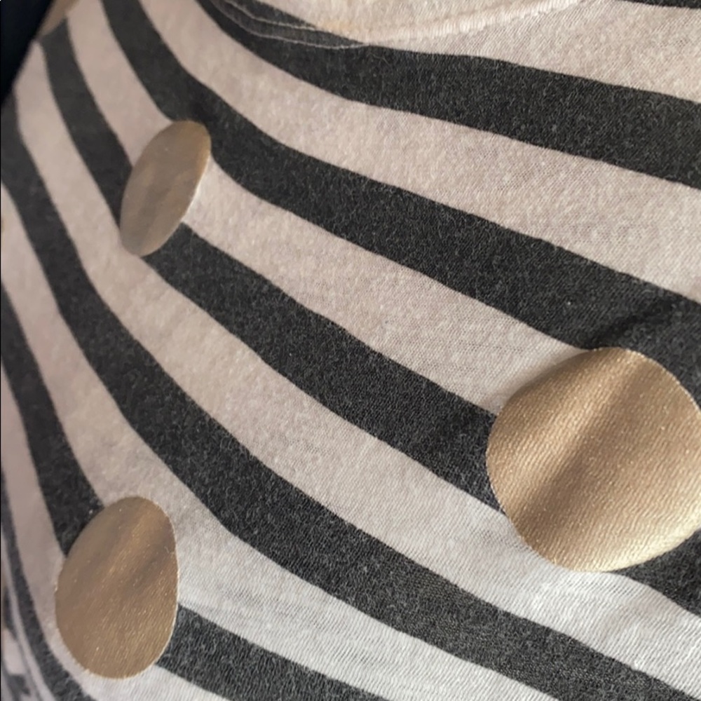 J. Crew Polka Dot Striped Boat Neck Tee Medium - Picture 4 of 4